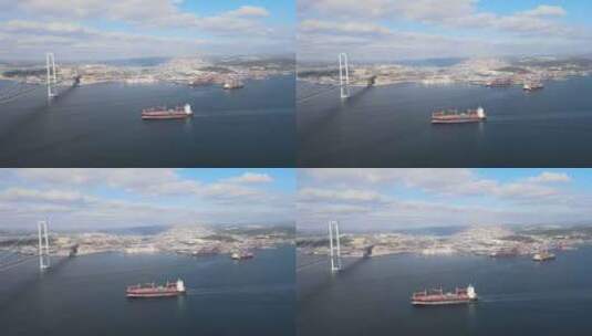 航拍港口景观高清在线视频素材下载