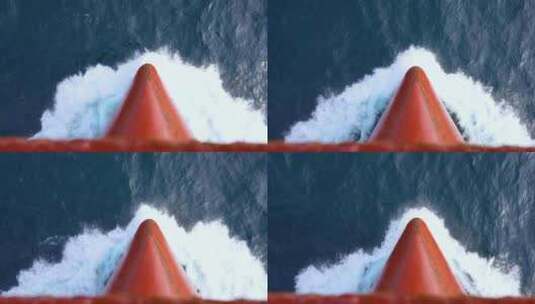 船头球鼻艏 球鼻艏 船首 船头行驶高清在线视频素材下载