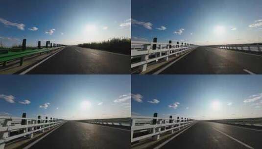 开车行驶在高速公路第一视角高清在线视频素材下载