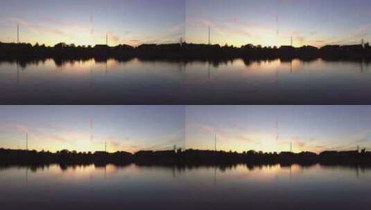 日落时分的密西西比河高清在线视频素材下载