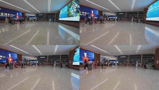 成都天府国际机场到达出口交通信息指示牌高清在线视频素材下载