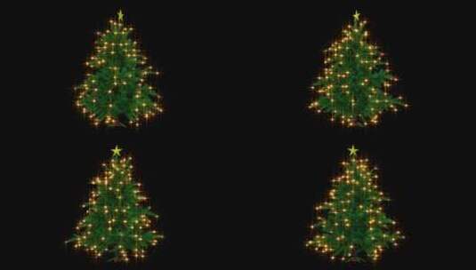 圣诞节 圣诞树 装饰视频（透明通道）高清在线视频素材下载