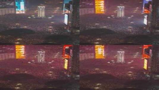 2024年元旦重庆解放碑集体放气球高清在线视频素材下载