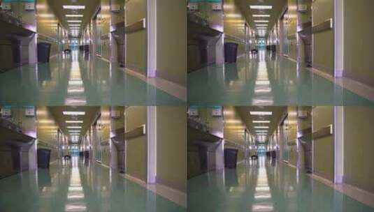 医院环境住院部门诊走廊空镜高清在线视频素材下载