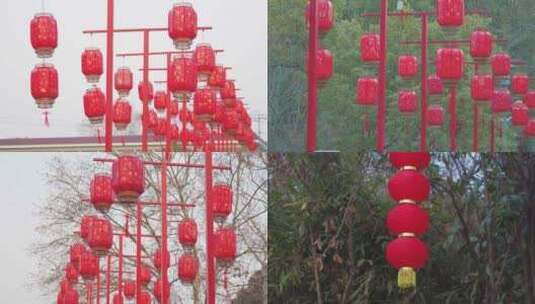春节民俗新年气氛红灯笼4K实拍高清在线视频素材下载
