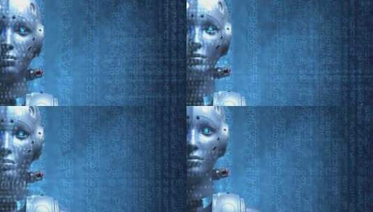 科幻女性机器人高清在线视频素材下载