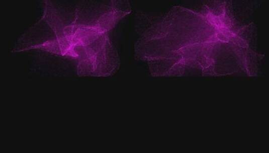 粒子进入黑色虚空的紫色动画高清在线视频素材下载