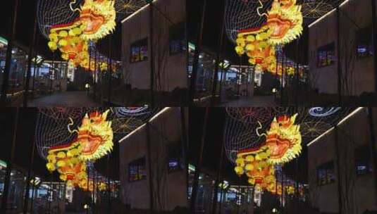 前进的道路上中国传统彩灯花灯龙灯高清在线视频素材下载