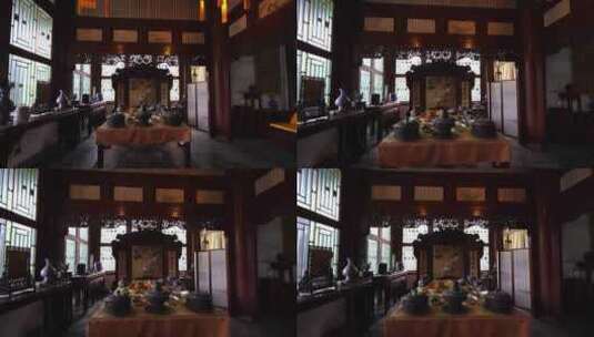 古代房子室内实拍内饰内景空镜头高清在线视频素材下载