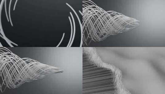 3D布料编织布料纤维生长高清在线视频素材下载