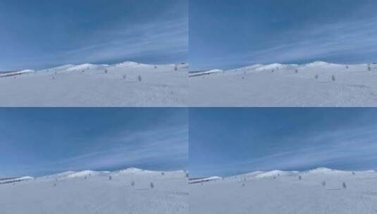 航拍呼伦贝尔大雪原白雪皑皑高清在线视频素材下载