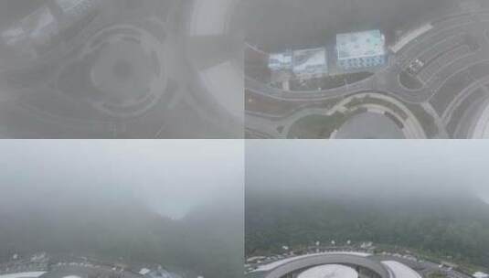 贵州天空之桥高速服务区航拍高清在线视频素材下载