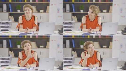 公司经理积极的姿态。高清在线视频素材下载