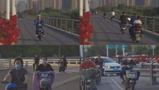 环保出行 共享单车电单车骑行 电动车高清在线视频素材下载