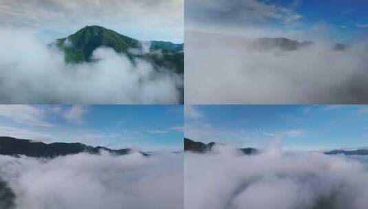 航拍山川云雾森林自然风光大气片头风景视频高清在线视频素材下载