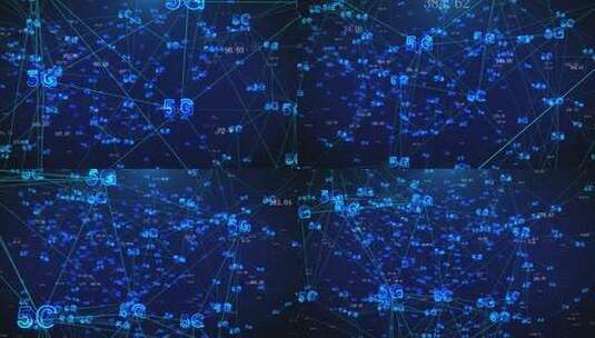 5G 网络信号节点连接技术背景高清在线视频素材下载