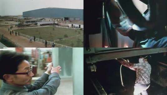 80年代集装箱厂 女工人高清在线视频素材下载