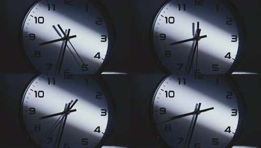 光影下的时钟特写高清在线视频素材下载