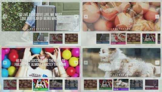时尚简约网站的幻灯片逐个展示宣传AE模板高清AE视频素材下载