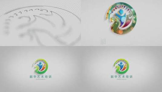 艺术培训机构标志演绎logo动画AE模板高清AE视频素材下载