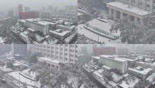 中国铁路铁路局集团总部雪景高清在线视频素材下载