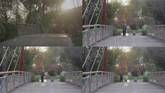 冬天公园里的孤独老人  春节孤独的老人高清在线视频素材下载