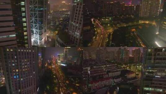 上海市外滩陆家嘴商业区高楼大厦摩天大楼车高清在线视频素材下载
