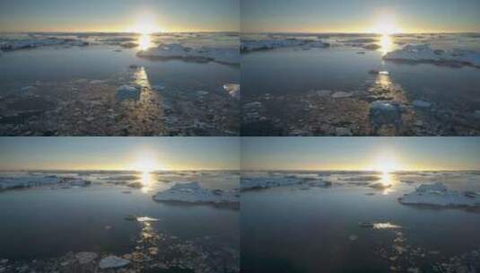 海洋中的旅游十二宫船。南极无人机射击高清在线视频素材下载