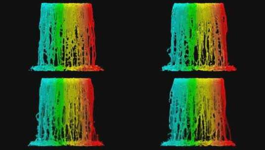七彩瀑布3高清在线视频素材下载