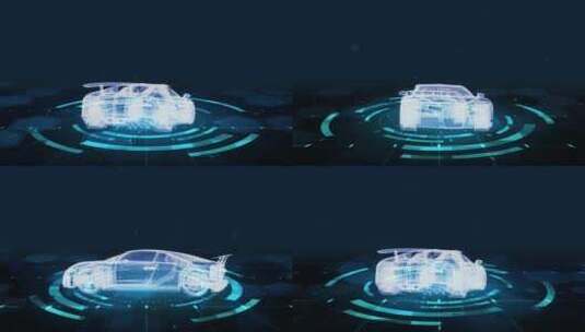 Hud未来派3D科幻跑车高清在线视频素材下载