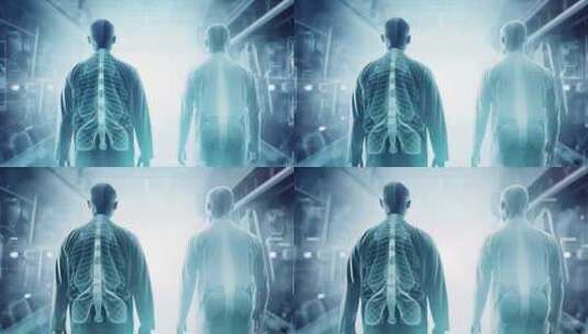 人体医学影像X光透视动画高清在线视频素材下载