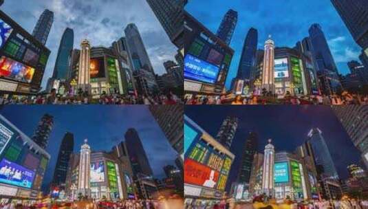 重庆地标夜景高清在线视频素材下载