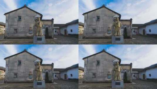【4K】坪山大万世居名人雕塑延时高清在线视频素材下载