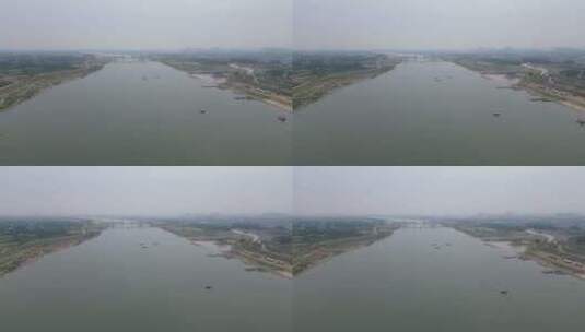 航拍安徽蚌埠大景蚌埠建设高清在线视频素材下载