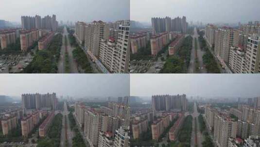 广西钦州城市风光城市建设航拍高清在线视频素材下载