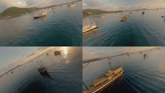 Boats，纳闽Bajo， Fpv，印度高清在线视频素材下载