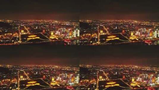 【原创4K】厦门城市高空航拍夜景高清在线视频素材下载