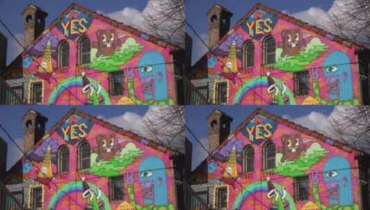 城市涂鸦装饰高清在线视频素材下载