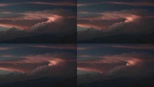 傍晚天空云层景观高清在线视频素材下载
