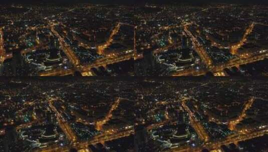现代城市夜景鸟瞰高清在线视频素材下载