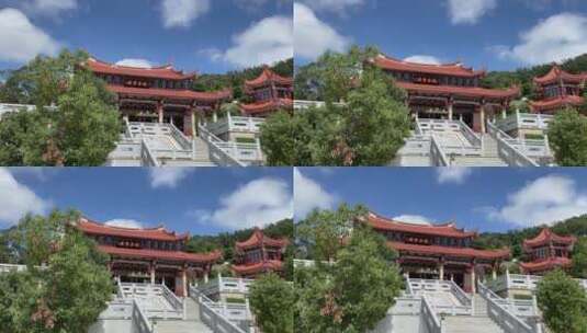 福建西来寺庙4K实拍视频高清在线视频素材下载