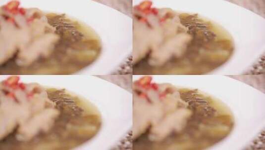 酸菜汆牛肉高清在线视频素材下载