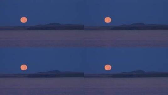 内蒙古赤峰达里湖月夜高清在线视频素材下载