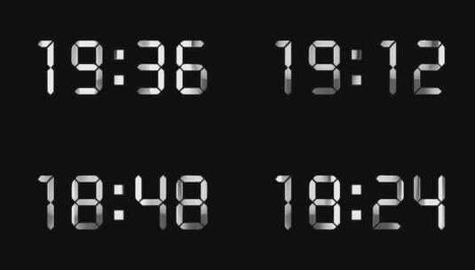 4K银白色液晶数字倒数20分钟高清在线视频素材下载