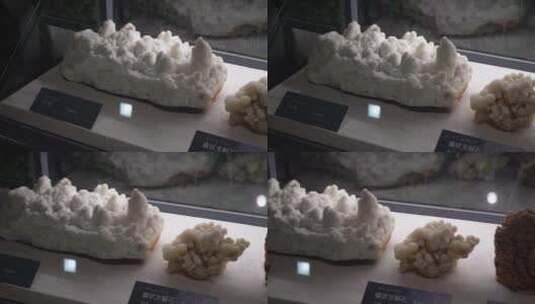 各种玉石矿石石材石料陈列展览高清在线视频素材下载