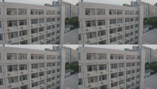 南京三江学院东山校区航拍高清在线视频素材下载