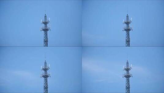 通信基站 5G 信号塔 延时 中景高清在线视频素材下载