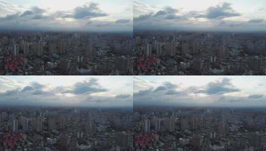 航拍衡阳城市风光天际线高清在线视频素材下载