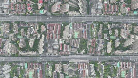 上海黄浦区延安高架俯拍高清在线视频素材下载