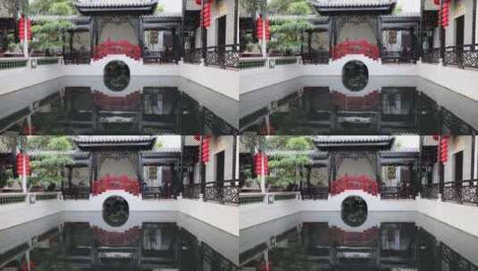 北京园林博物馆内的中式建筑建筑高清在线视频素材下载